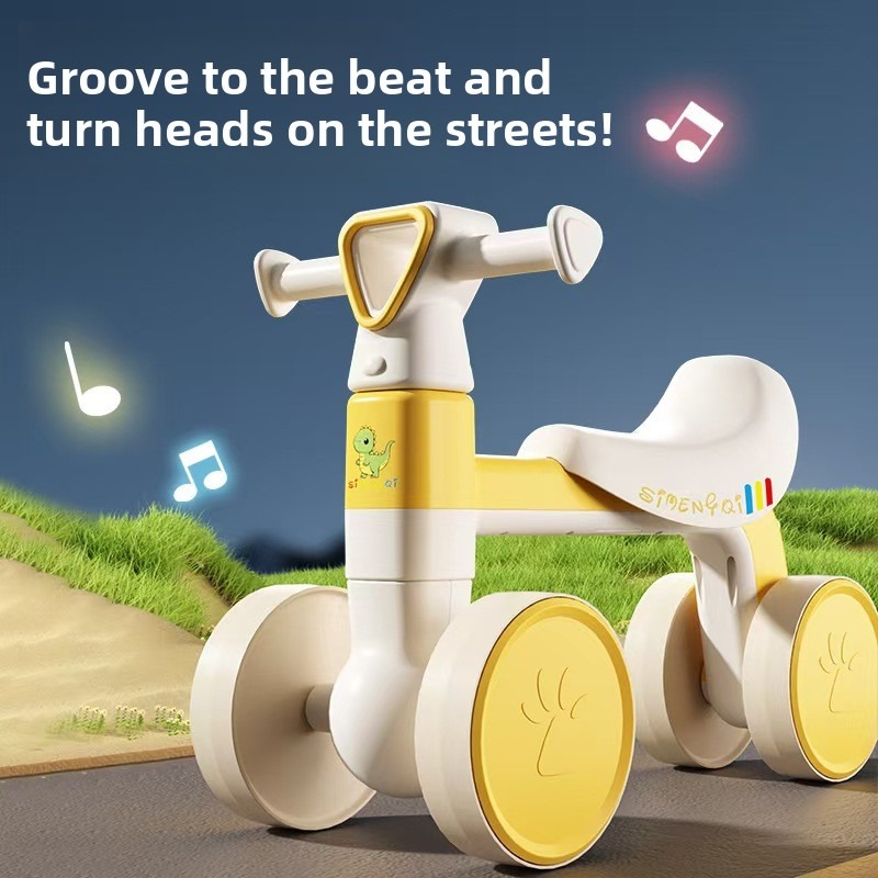 Balance Bike Kids - Детский балансировочный велосипед с 4 колесами,