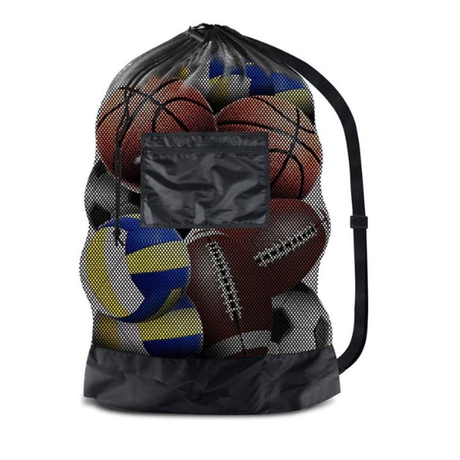 Sports Equipment Stores - Большая сетчатая спортивная сумка с бретелями,