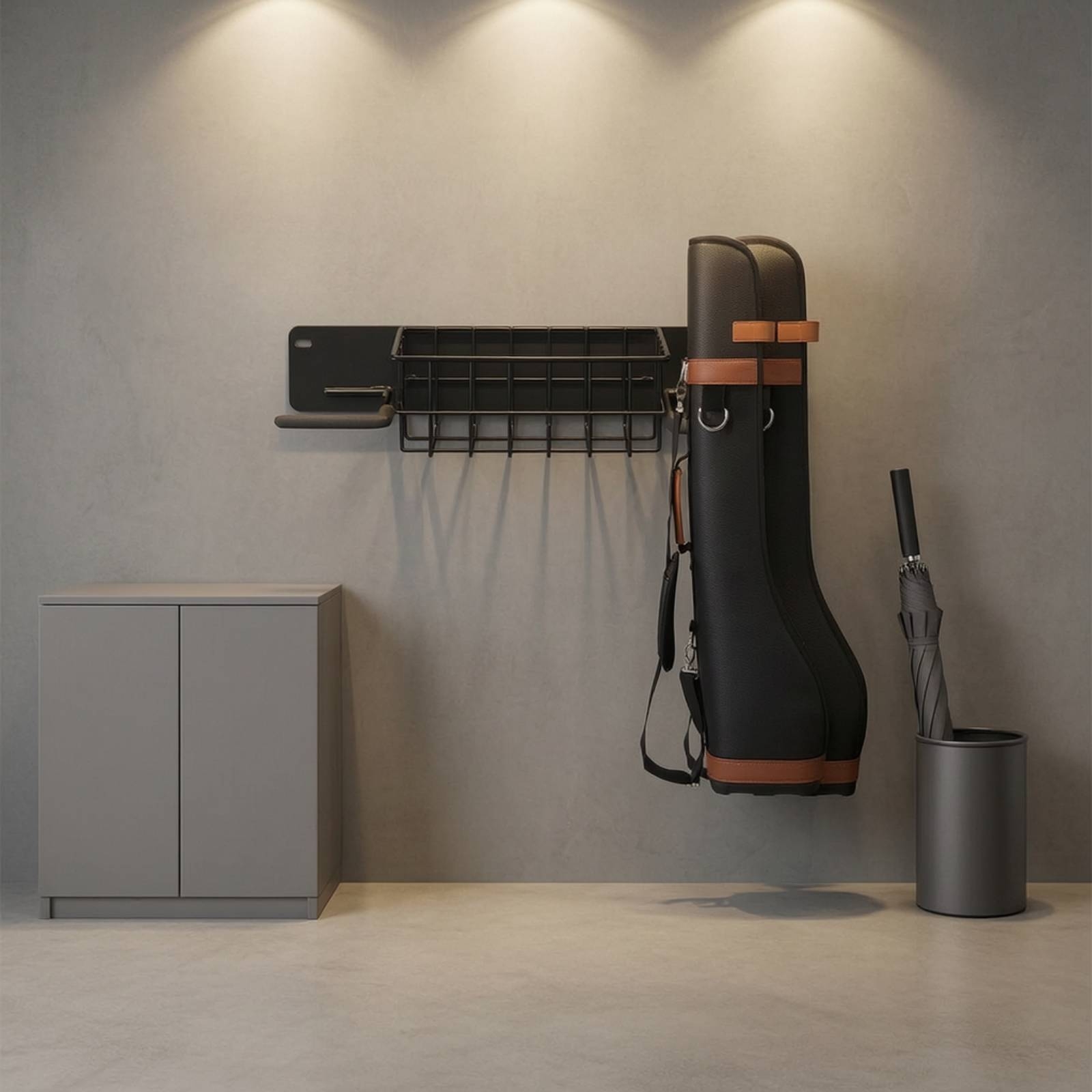 Настенная стойка для хранения  – обзор и цена Sports Equipment Organizer Rack